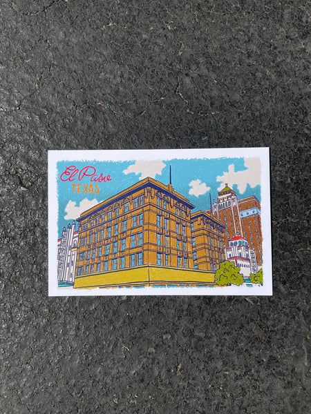 Banner Building El Paso Postcard