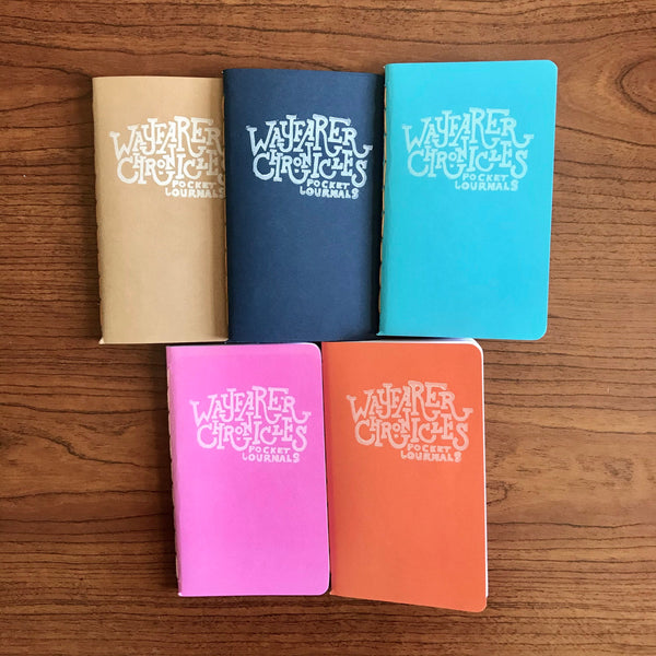 Playful Wayfarer Chronicles, Hand Crafted Pocket Journals