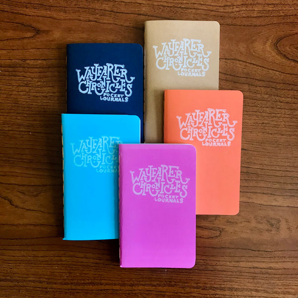 Playful Wayfarer Chronicles, Hand Crafted Pocket Journals