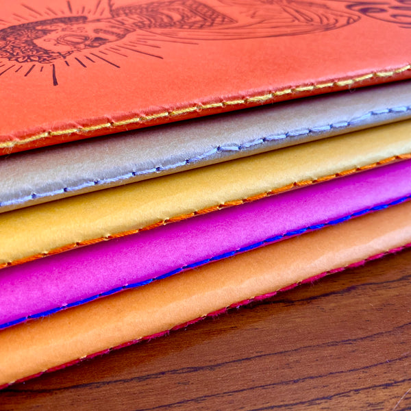 “Viva la Vida” Frida Kahlo Catrina Hand Printed Hand Stitched Journal