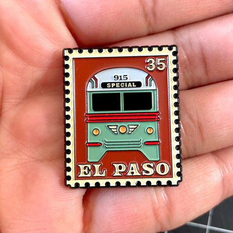 Streetcar Postage Stamp Enamel Pin