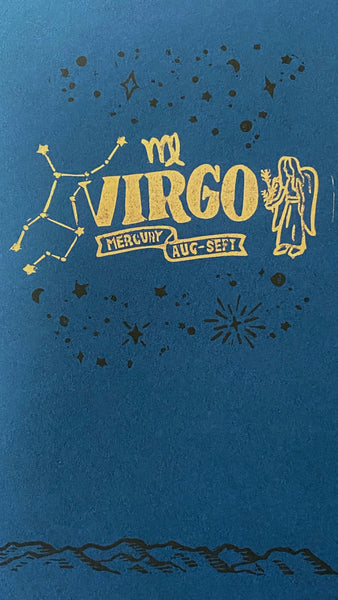 Virgo Zodiac Sign Hand Printed Journal