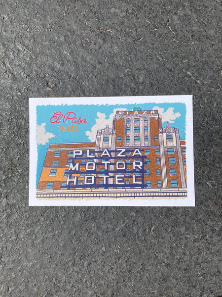 The Plaza Motor Hotel Post Card