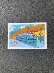 El Paso Streetcar Post Card