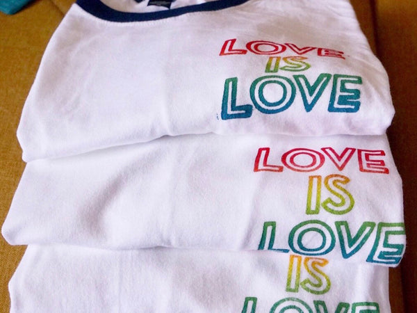Love Is Love Hand-Printed Shirt