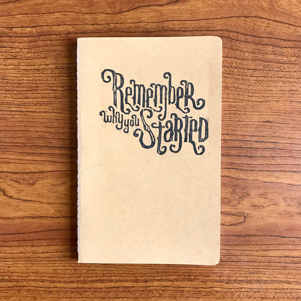 Remember Why You Started Hand Crafted Journal