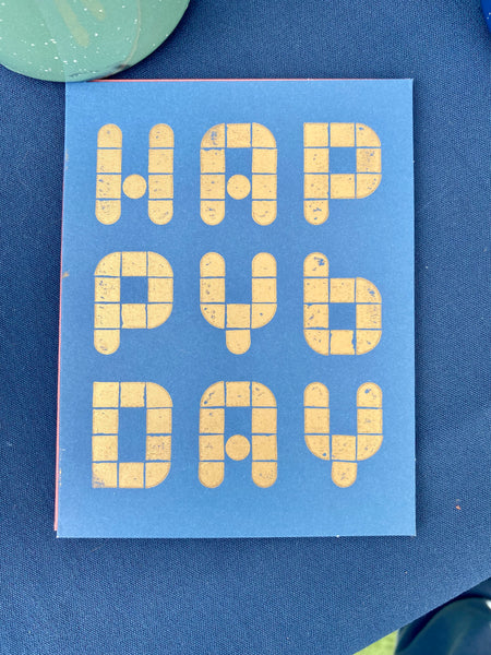 Happy B-Day Lego Printed Cards