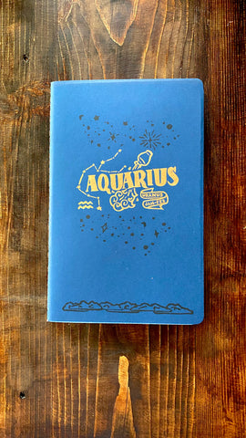 Aquarius Zodiac Sign Hand Printed Journal